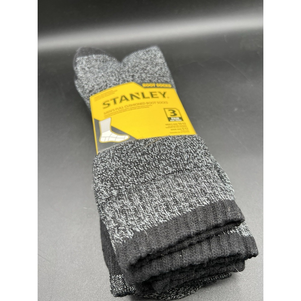 Stanley Men's Fully Cushioned Boot Socks - 3 Pair Men's Size 10-13
